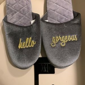 INC Velour Hello Gorgeous Slippers